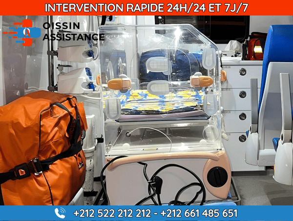 Ambulance médicalisée avec couveuse Casablanca